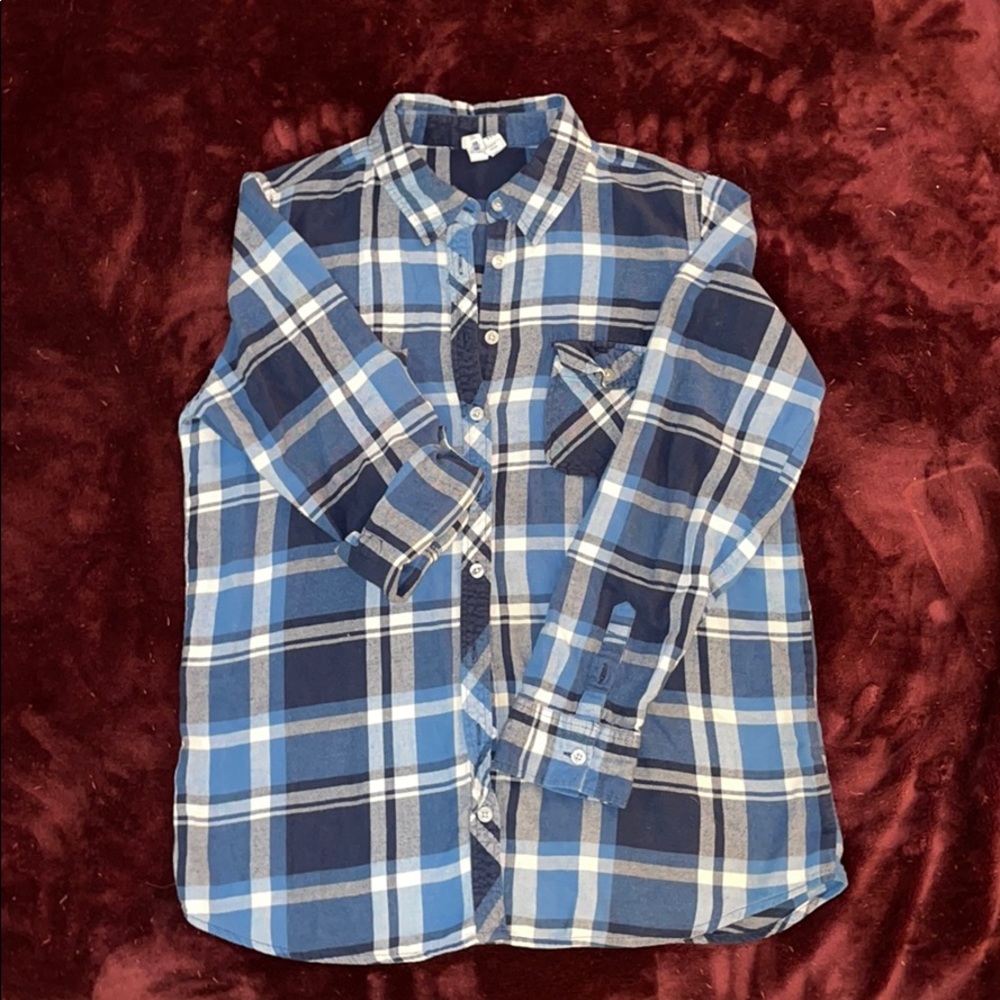 Blue Flannel button up, size medium